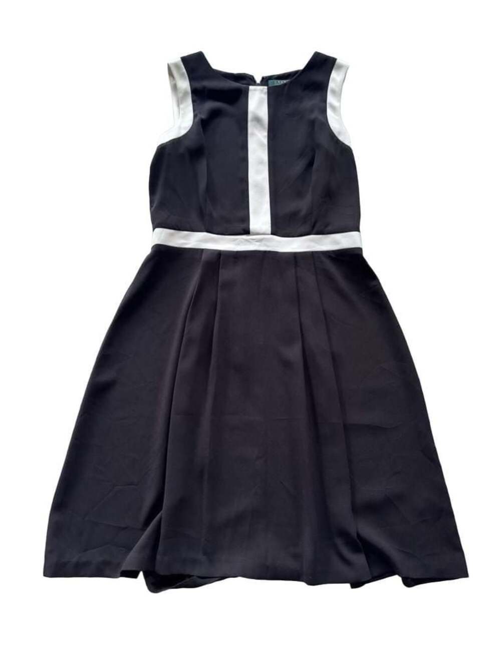 Lauren Ralph Lauren Black and White Sleeveless Dress Size 4